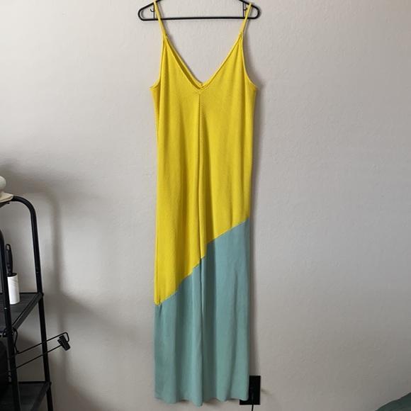 Zara Yellow and Blue Maxi Dress - Picture 4 of 4